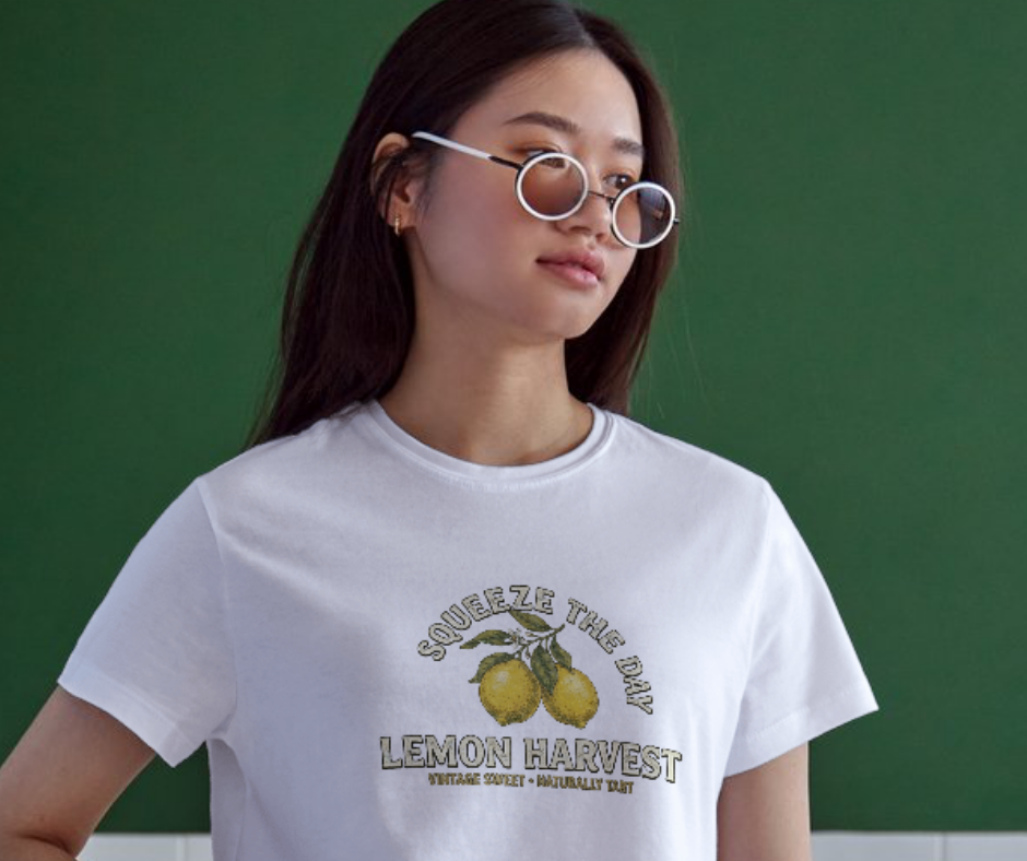 Vintage "Squeeze the Day" Lemon Graphic Tee