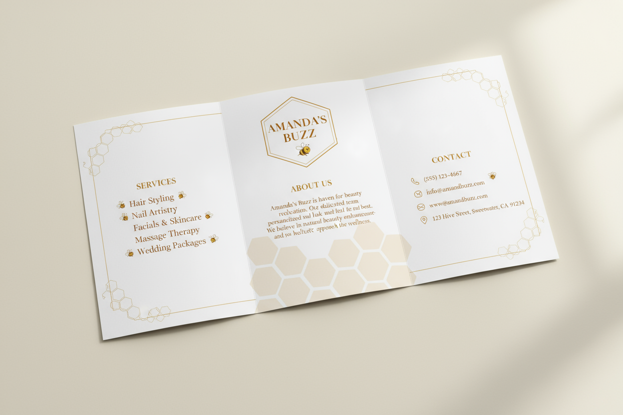 brochure for "amanda's buzz"