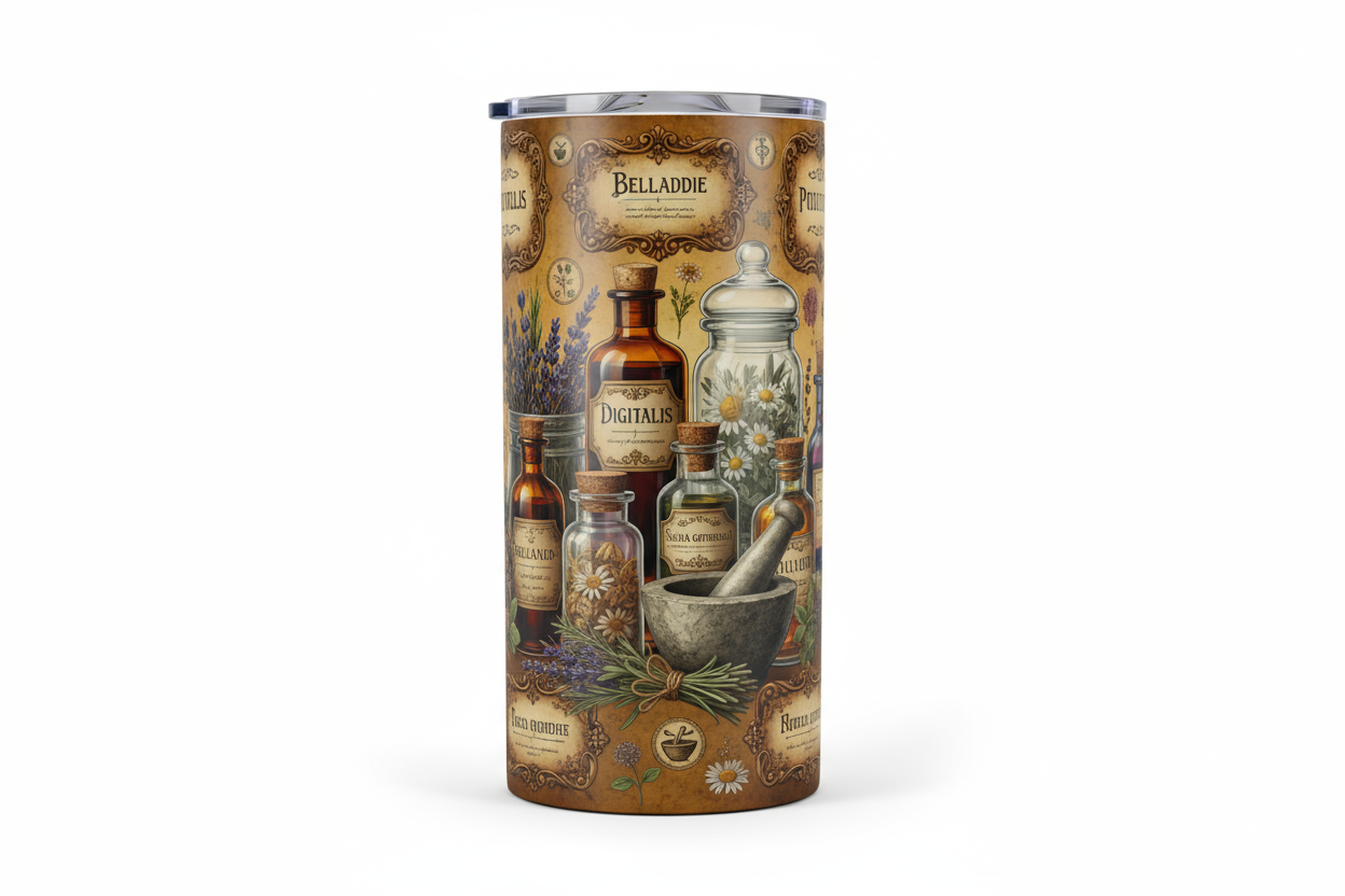 herbal apothecary sublimated 20 oz tumbler 