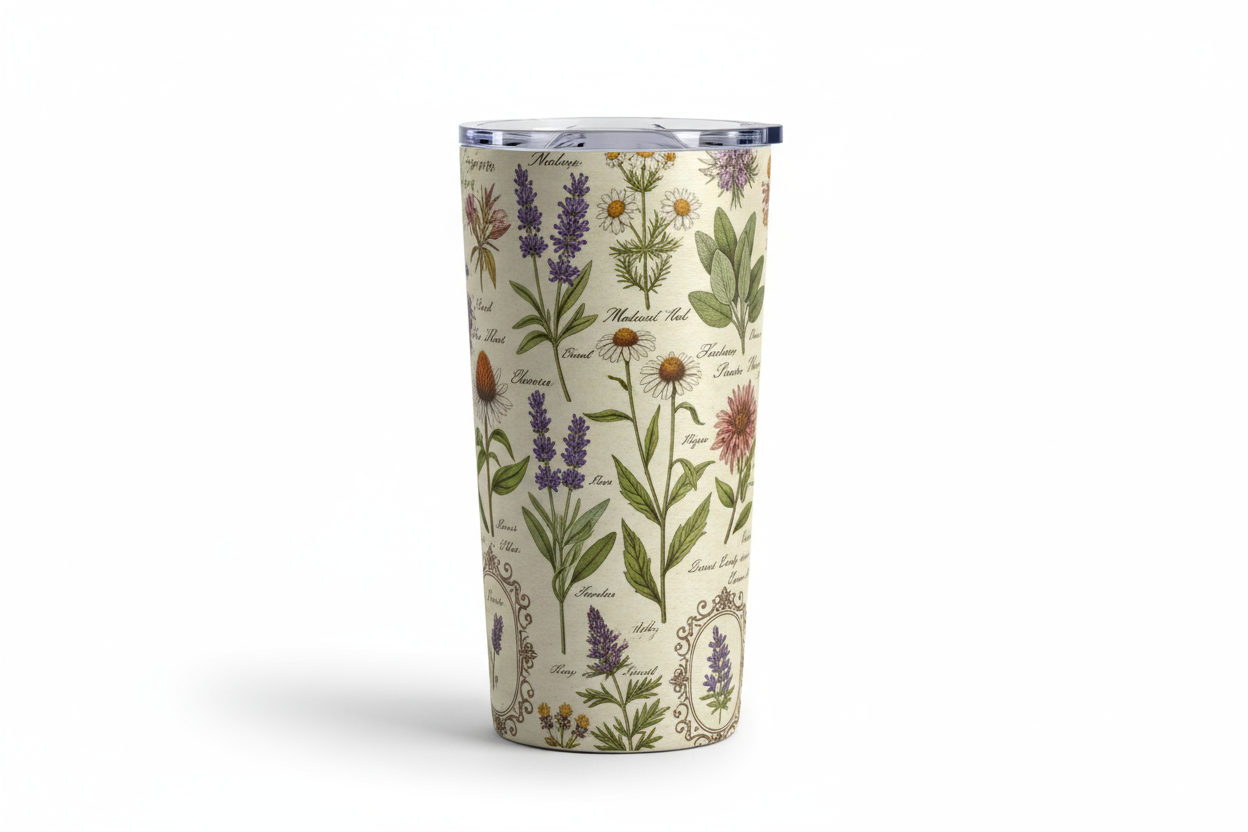 herbal apothecary sublimated 20 oz tumbler